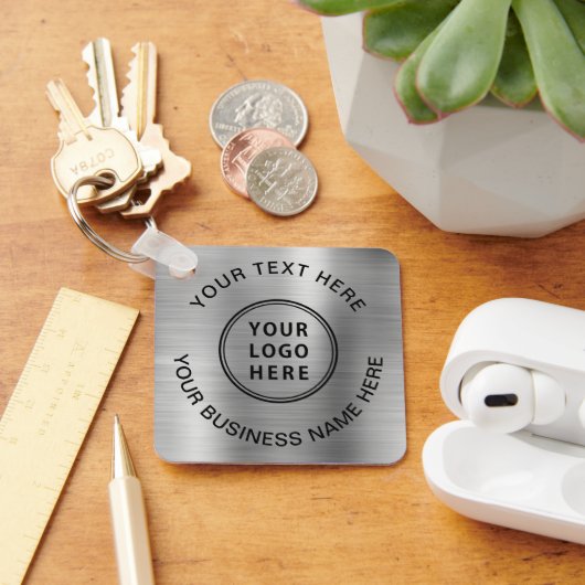 ロゴプロモーションシルバー キーホルダー (デスク)