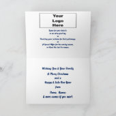 ロゴプロモーションビジネスブルーメリークリスマス シーズンカード (内部)