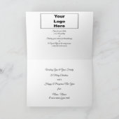 ロゴプロモーションビジネスレッド&イエローツリークリスマス シーズンカード (内部)