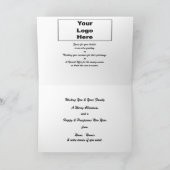 ロゴプロモーションビジネスレッド&イエローベルクリスマス シーズンカード (内部)