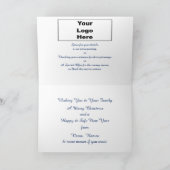 ロゴプロモーションレインボーツリービジネスメリークリスマス シーズンカード (内部)