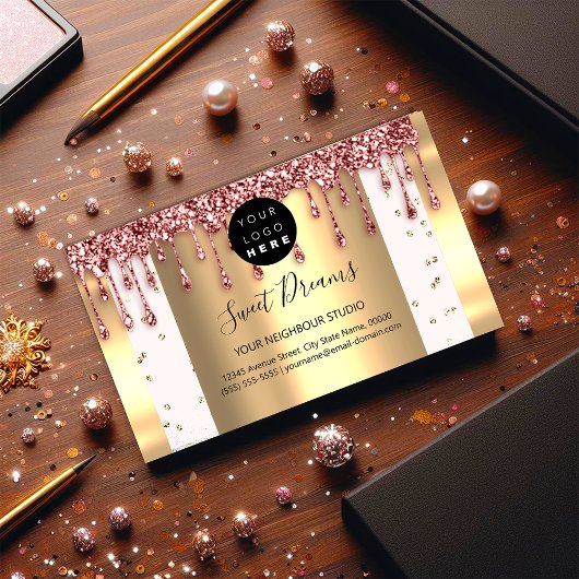 ロゴヘアメイクアップ爪、 ネイルドリップスパQRコードホワイト 名刺