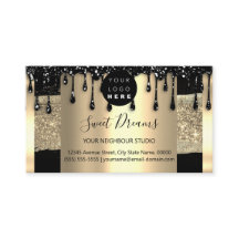 ロゴヘアメイクアップ爪、 ネイルドリップスパQRCode金ゴールドブシン