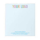 ロゴベイビーブルーノートパッドについて ノートパッド (正面)