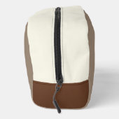 ロゴベージュブラウンアクセサリーコスメティックドットバッグ ドップキット (右)