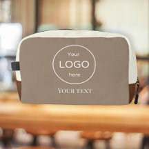 ロゴベージュブラウンアクセサリーコスメティックドットバッグ