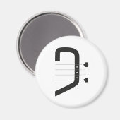 ロゴベースクレフ、 音符記号&ギター マグネット (正面/裏面)