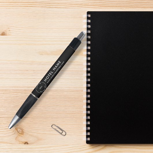 ロゴホテル名ウェブサイトアドレスブラックペン ボールペン