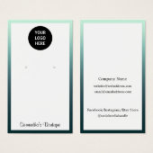 ロゴホルダーのイヤリングの追加の表示ティール（緑がかった色） グラデーション (正面&裏面)