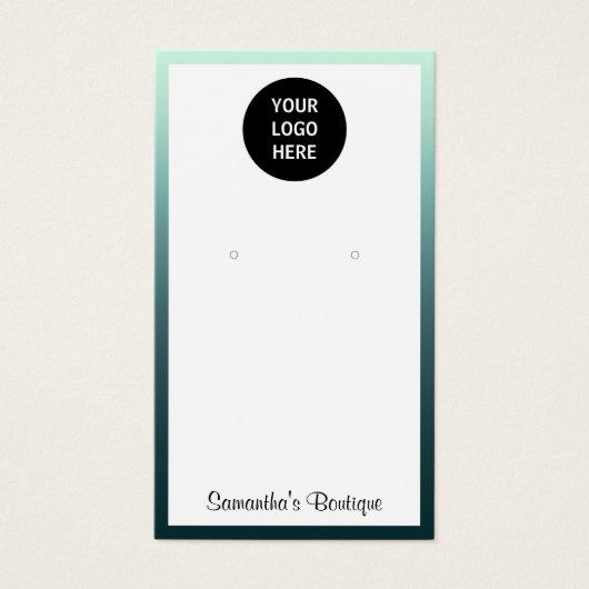 ロゴホルダーのイヤリングの追加の表示ティール（緑がかった色） グラデーション (正面)