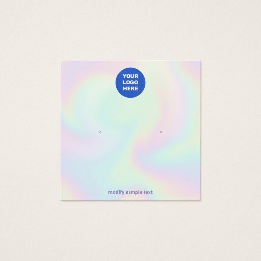 ロゴホログラフィックスタッドイヤリングディスプレイカードの追加 (正面)