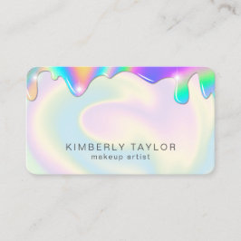 ロゴホログラフィックメイクモダンを追加すガーリーる 名刺