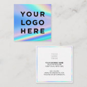 ロゴホログラフィック正方形名刺の追加 スクエア名刺 (正面/裏面)