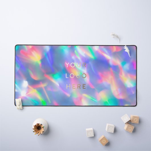 ロゴホログラフィック虹彩色モダン超 デスクマット (キッズテーブル)