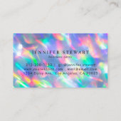 ロゴホログラフィック虹彩色モダン超 名刺 (裏面)