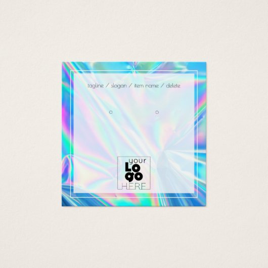 ロゴホログラフィック虹色イヤリングディスプレイを追加する (正面)