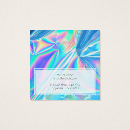 ロゴホログラフィック虹色イヤリングディスプレイを追加する (裏面)