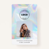 ロゴホログラフィックQRコード従業員の写真IDの追加 バッジ (正面)
