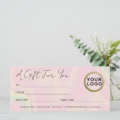 ロゴホログラフィモダンックエレガントギフト証明書 (スタンド正面)