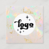 ロゴホワイトオパール スクエア名刺 (正面)