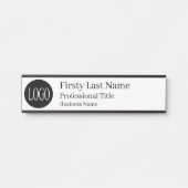 ロゴホワイトオフィスのドアの署名シンボルや象徴名プレート サインプレート (正面)