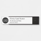 ロゴホワイトオフィスのドアの署名シンボルや象徴名プレート サインプレート (正面)