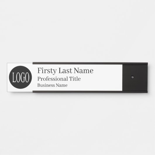 ロゴホワイトオフィスのドアの署名シンボルや象徴名プレート サインプレート (正面)