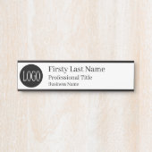 ロゴホワイトオフィスのドアの署名シンボルや象徴名プレート サインプレート (正面)