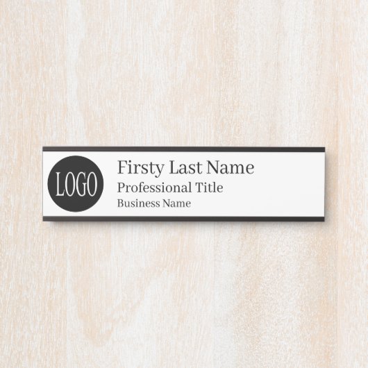 ロゴホワイトオフィスのドアの署名シンボルや象徴名プレート サインプレート (正面)