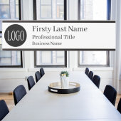 ロゴホワイトオフィスのドアの署名シンボルや象徴名プレート サインプレート