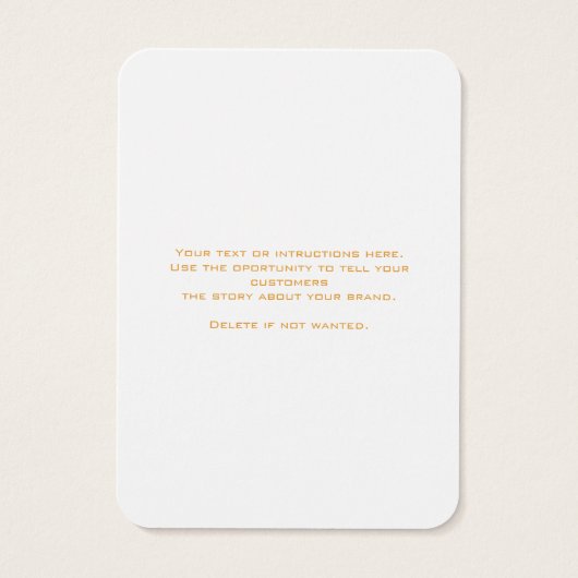 ロゴホワイト金ゴールドイヤリングジュエリー表示カード (裏面)