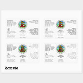 ロゴボトルラベル4ozまたは油ドロッパー製品の追加 長方形シール (シート)