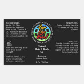 ロゴボトルラベル4ozまたは油ドロッパー製品の追加 長方形シール (正面)