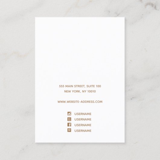 ロゴボホテラコッタウォーターカラーイヤリングディスプレイ 名刺 (裏面)