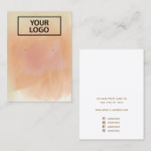 ロゴボホテラコッタウォーターカラーイヤリングディスプレイ 名刺 (正面/裏面)