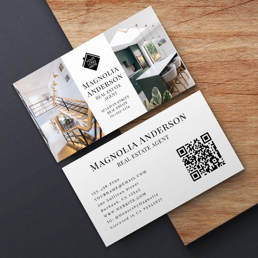 ロゴポートフォリオ写真エステート実在エージェント 名刺