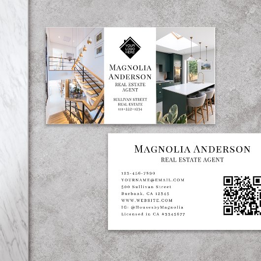 ロゴポートフォリオ写真エステート実在エージェント 名刺