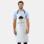 ロゴマフィンベーカリーケータリングケーキ金ゴールドスマイル エプロン (着用した状態)