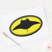 ロゴマンタレイ 楕円形シール (封筒)