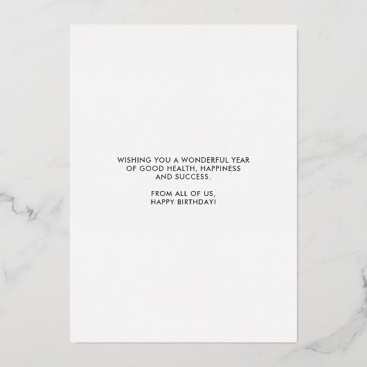 ロゴマークかわいい猫ブルーのギフト誕生日 箔招待状 (裏面)