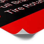 ロゴマークをカスタマイズした自動車修理工場サービスリスト ポスター (角)