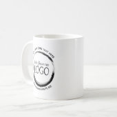 ロゴマークをプリントした コーヒーマグカップ (正面左)