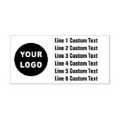 ロゴマーク付きの伝統的なカスタムビジネススタンプ6行 セルフインキングスタンプ (デザイン)