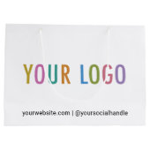 ロゴマーク入りオリジナルギフトバッグ　最小ロットなし ラージペーパーバッグ (裏面)