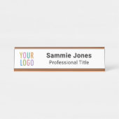 ロゴマーク入りカスタムデスクネームプレート デスクネームプレート (正面)