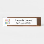 ロゴマーク入りカスタムデスクネームプレート デスクネームプレート (正面)