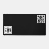 ロゴマーク - スクエア型 - 背景白 + QRコード デスクマット (正面)