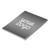 ロゴマーク & 現代的なダークグレー 編集可能なカラーオンブレ ノートパッド (回転)