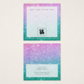 ロゴマーメイドグラデーショングリッターイヤリングディスプレイカード (正面&裏面)