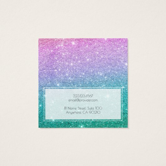 ロゴマーメイドグラデーショングリッターイヤリングディスプレイカード (裏面)